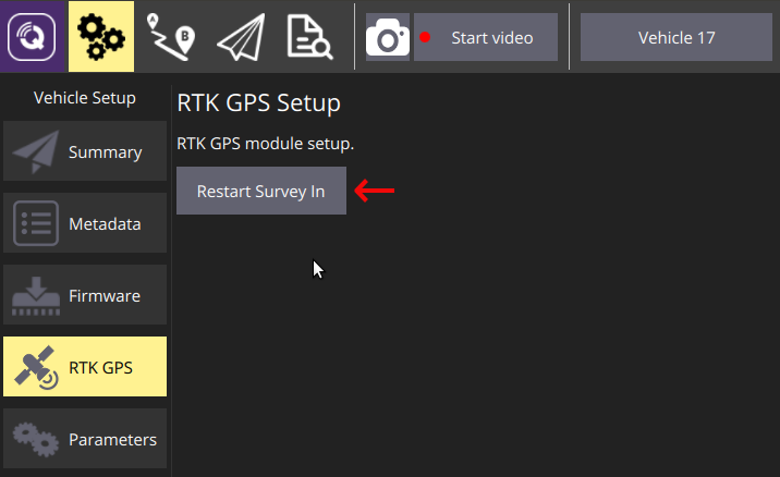 Меню RTK GPS
